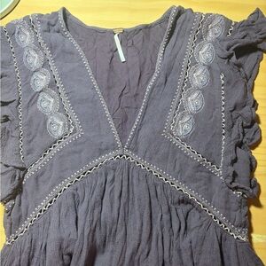 Purple babydoll style free people tank
